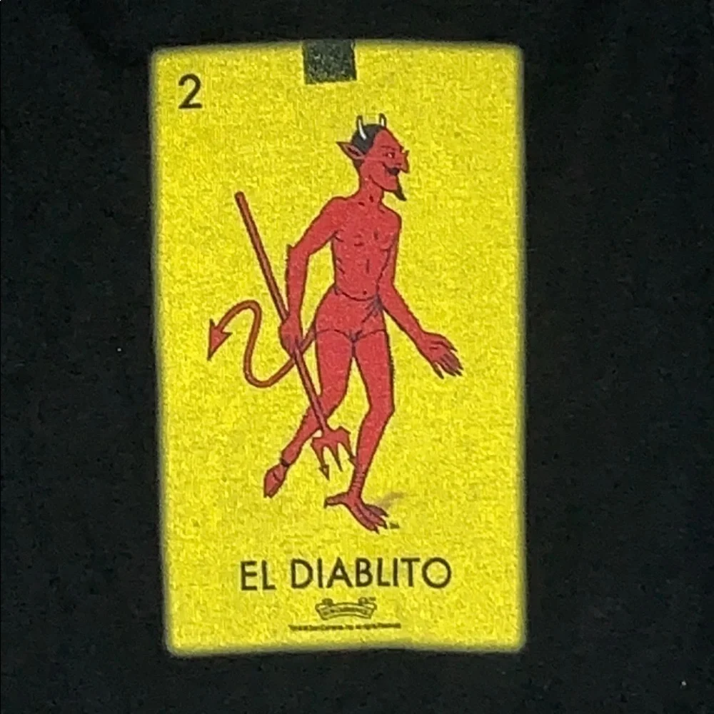 El Diablito the devil black 24 month onesie